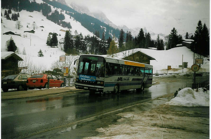 AFA Adelboden - Nr. 14/BE 43'089 - Setra (Jg. 1985/ex AAGI Interlaken Nr. 33) am 28. Februar 1999 in Adelboden, Oey