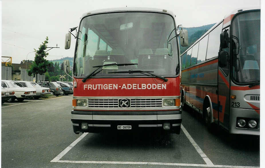 AFA Adelboden - Nr. 23/BE 26'709 - Setra (Jg. 1977/ex Wittwer, Neuchtel) am 2. Juli 1992 in Thun, Seestrasse