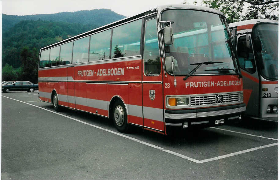 AFA Adelboden - Nr. 23/BE 26'709 - Setra (Jg. 1977/ex Wittwer, Neuchtel) am 2. Juli 1992 in Thun, Seestrasse