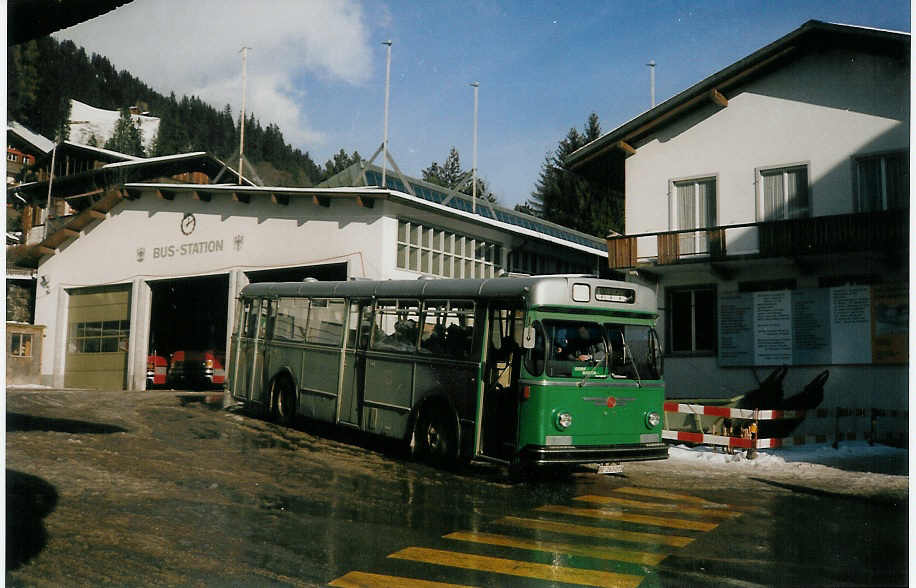 AFA Adelboden - Nr. 2/BE 263'015 - FBW/FHS (Jg. 1965/ex BVB Basel Nr. 51) am 30. Dezember 1993 beim Autobahnhof Adelboden