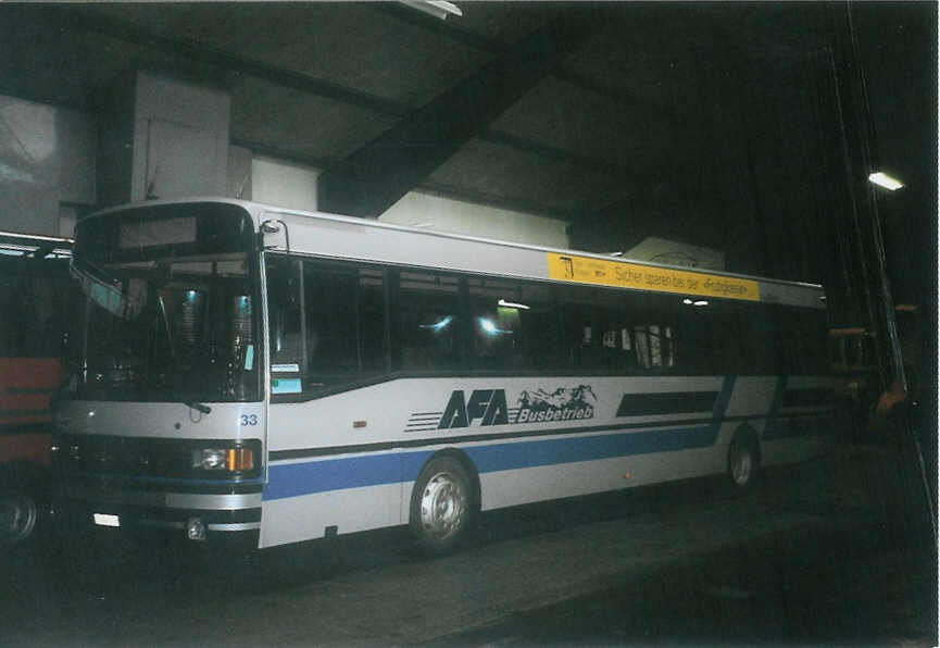 AFA Adelboden - Nr. 33/BE 26'974 - Setra (Jg. 1985/ex Nr. 15; ex TPYG Yverdon Nr. 5) am 9. Dezember 2007 im Autobahnhof Adelboden