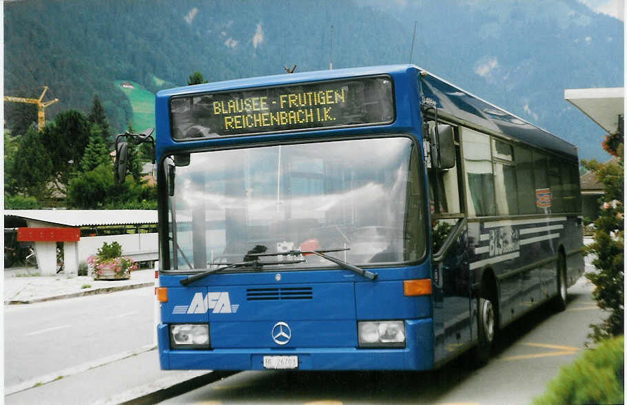AFA Adelboden - Nr. 3/BE 26'703 - Mercedes (Jg. 1992) am 8. Juli 1998 beim Bahnhof Frutigen