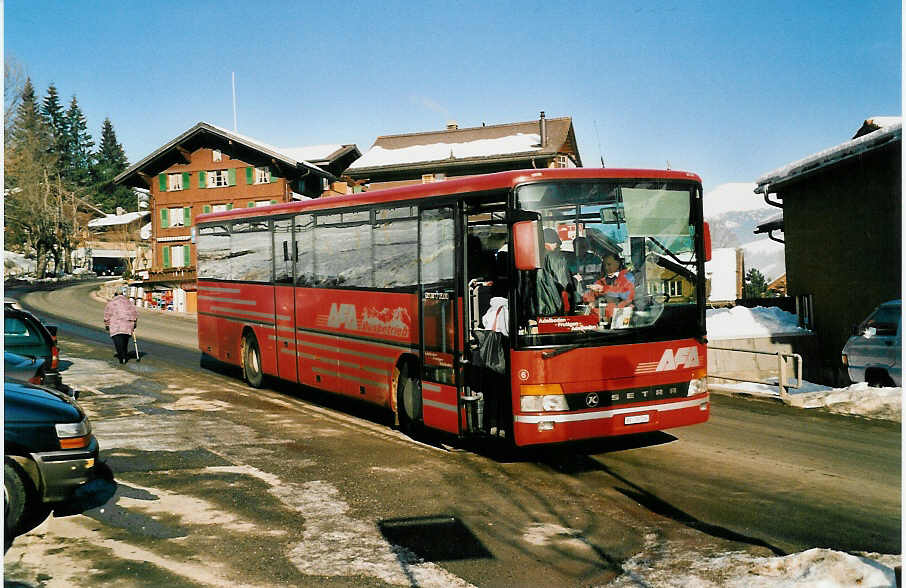 AFA Adelboden - Nr. 6/BE 26'706 - Setra (Jg. 1996) am 16. Januar 2000 in Adelboden, Mhleport