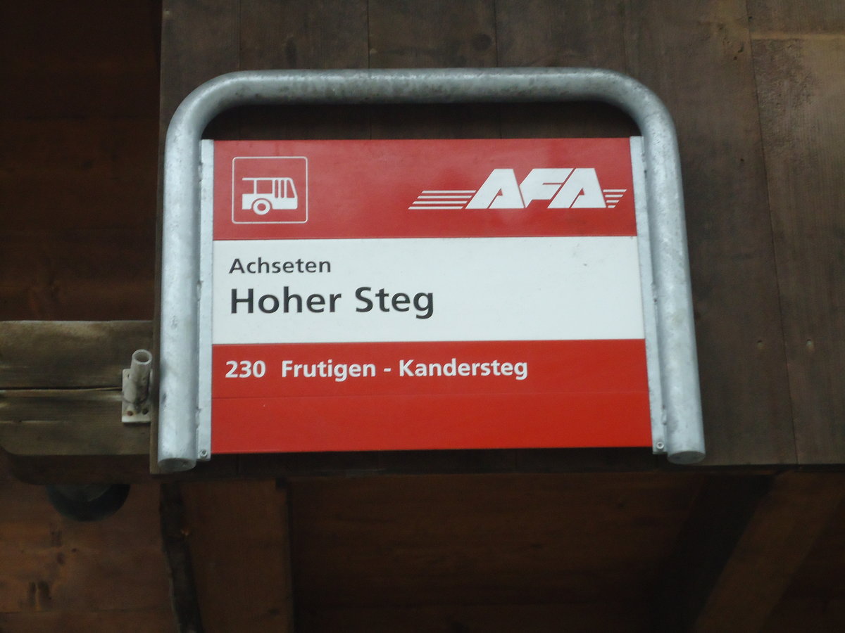 AFA-Haltestelle - Achseten, Hoher Steg - am 15. November 2010