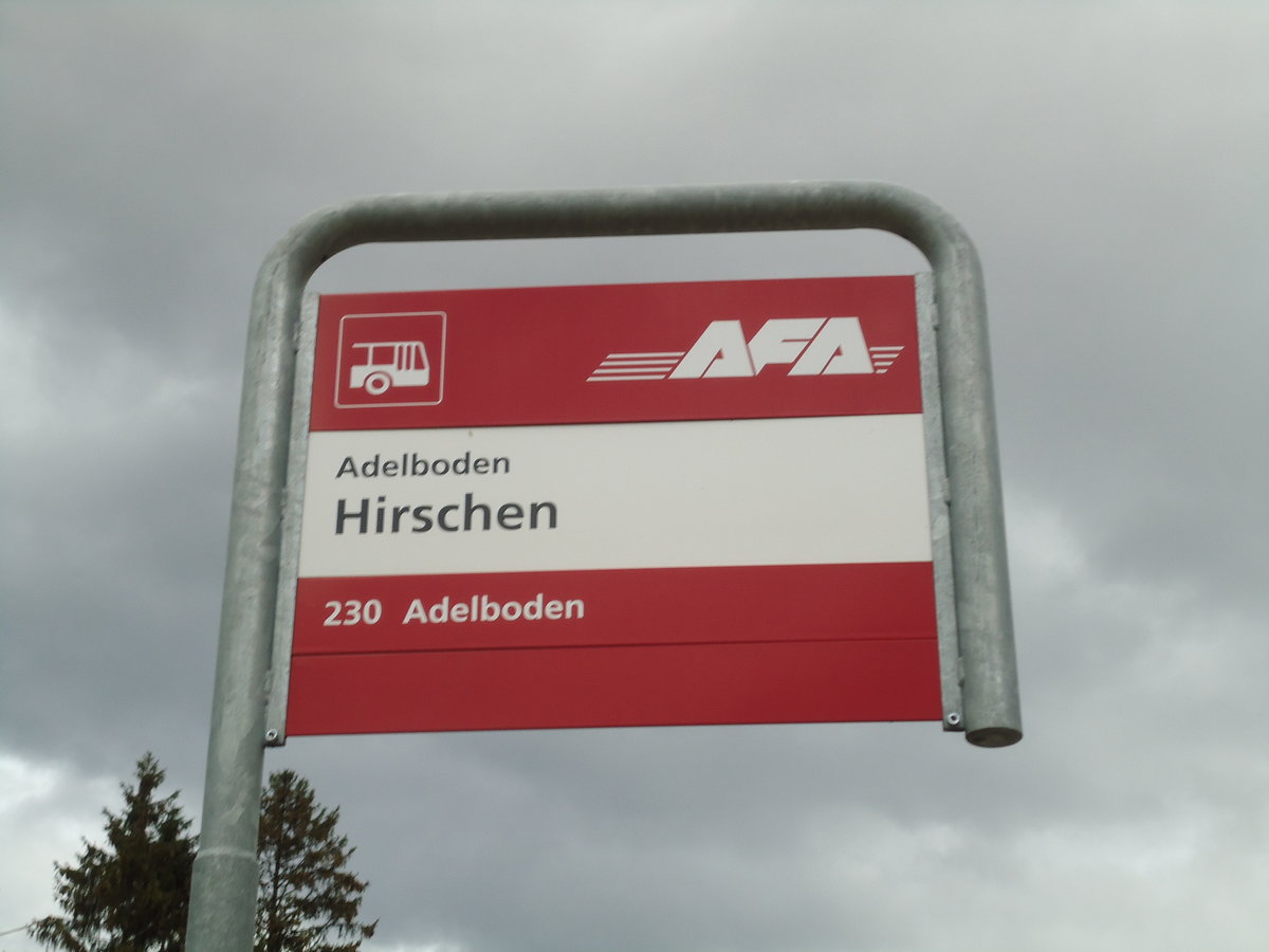 AFA-Haltestelle - Adelboden, Hirschen - am 15. November 2010