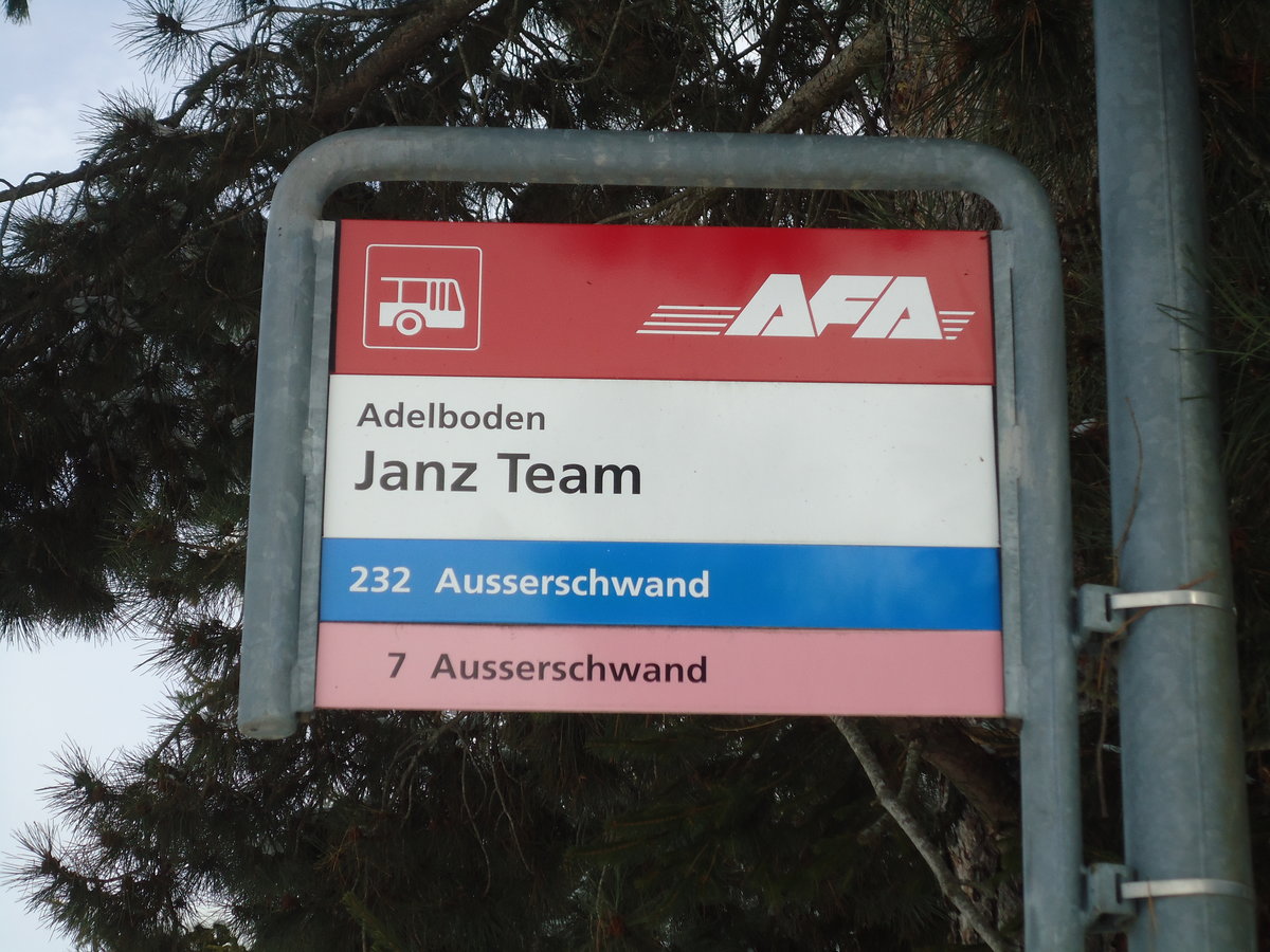 AFA-Haltestelle - Adelboden, Janz Team - am 28. November 2010