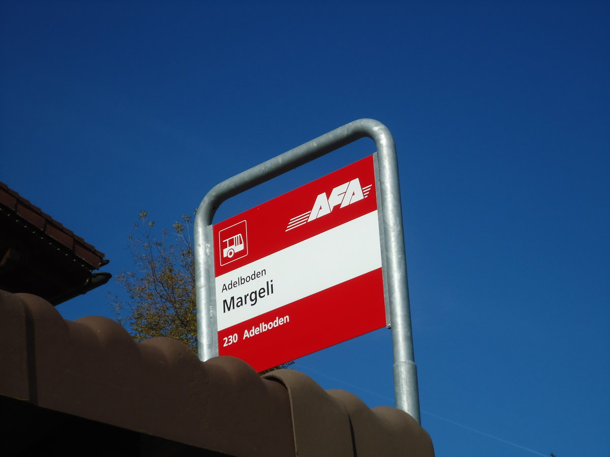 AFA-Haltestelle - Adelboden, Margeli - am 11. Oktober 2010