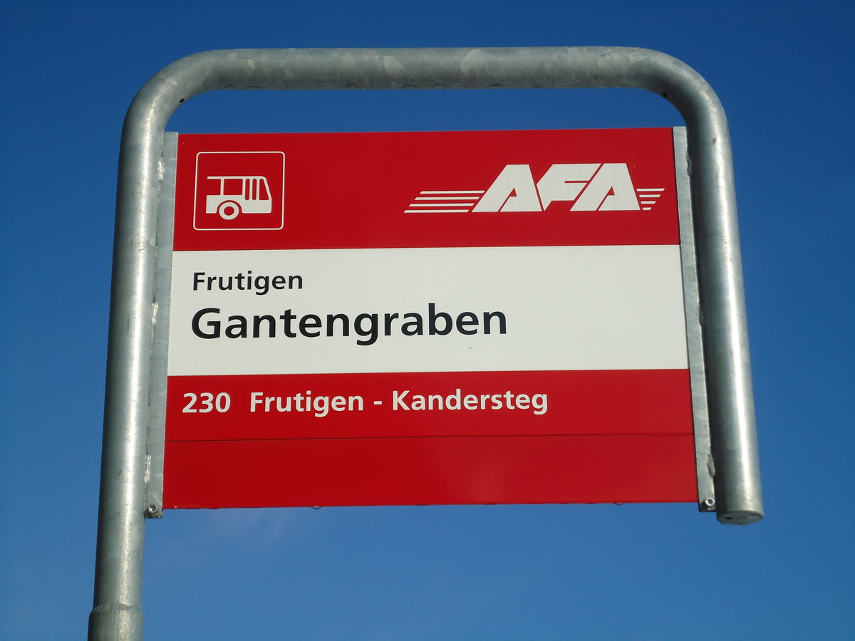 AFA-Haltestelle - Frutigen, Gantengraben - am 26. Dezember 2010