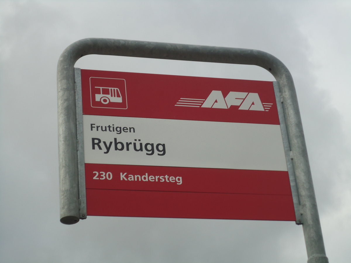 AFA-Haltestelle - Frutigen, Rybrgg - am 6. April 2012