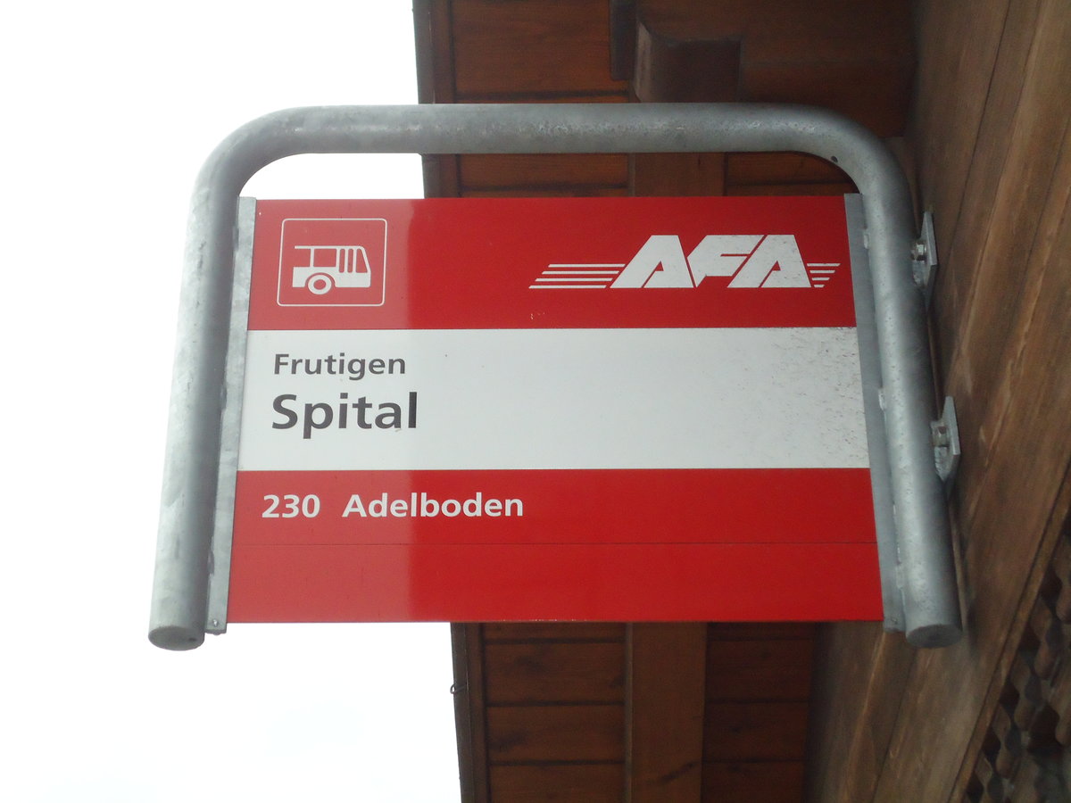 AFA-Haltestelle - Frutigen, Spital - am 15. November 2010