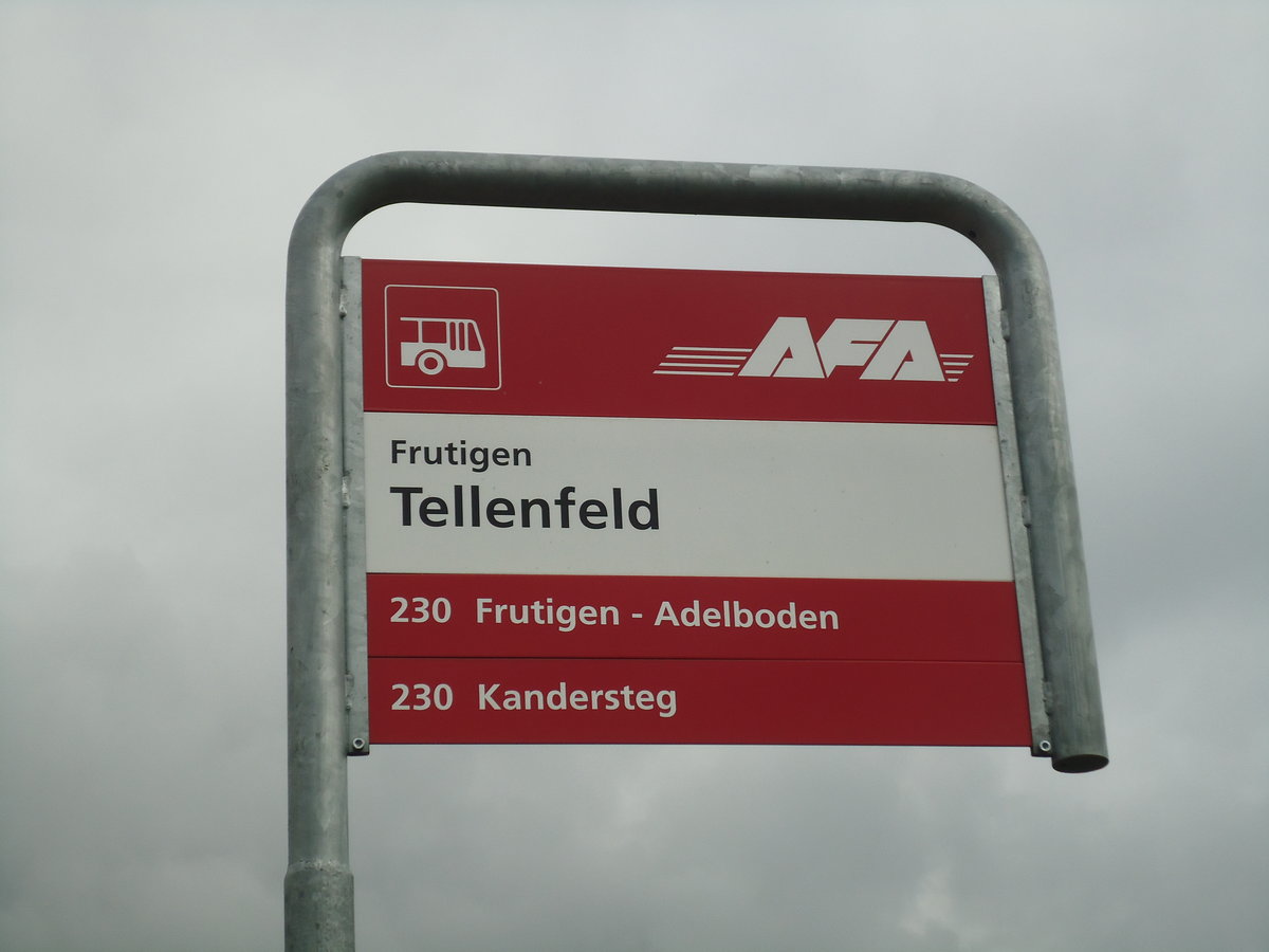 AFA-Haltestelle - Frutigen, Tellenfeld - am 6. April 2012