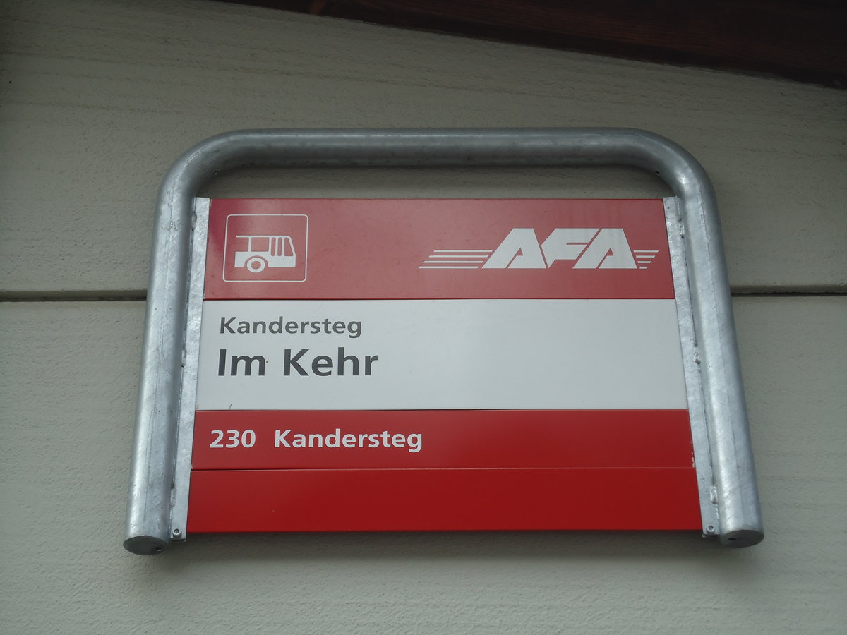 AFA-Haltestelle - Kandersteg, Im Kehr - am 6. April 2012