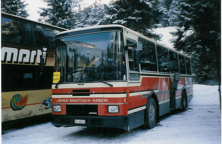 ASKA Aeschi - Nr. 8/BE 82'923 - Volvo/Lauber am 12. Januar 1999 in Adelboden, Unter dem Birg