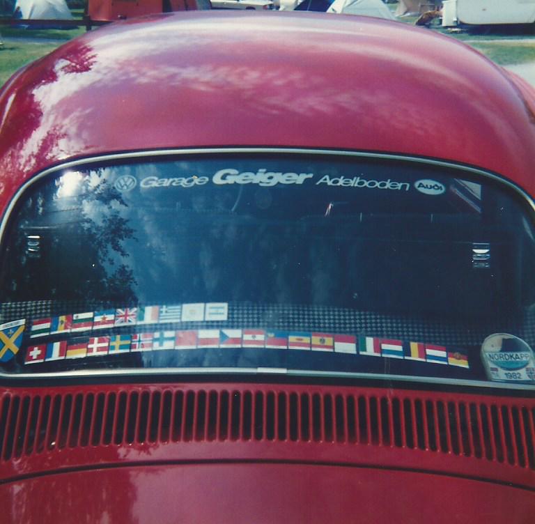Bereiste Lnder mit dem VW-Kfer im August 1985 in Interlaken
