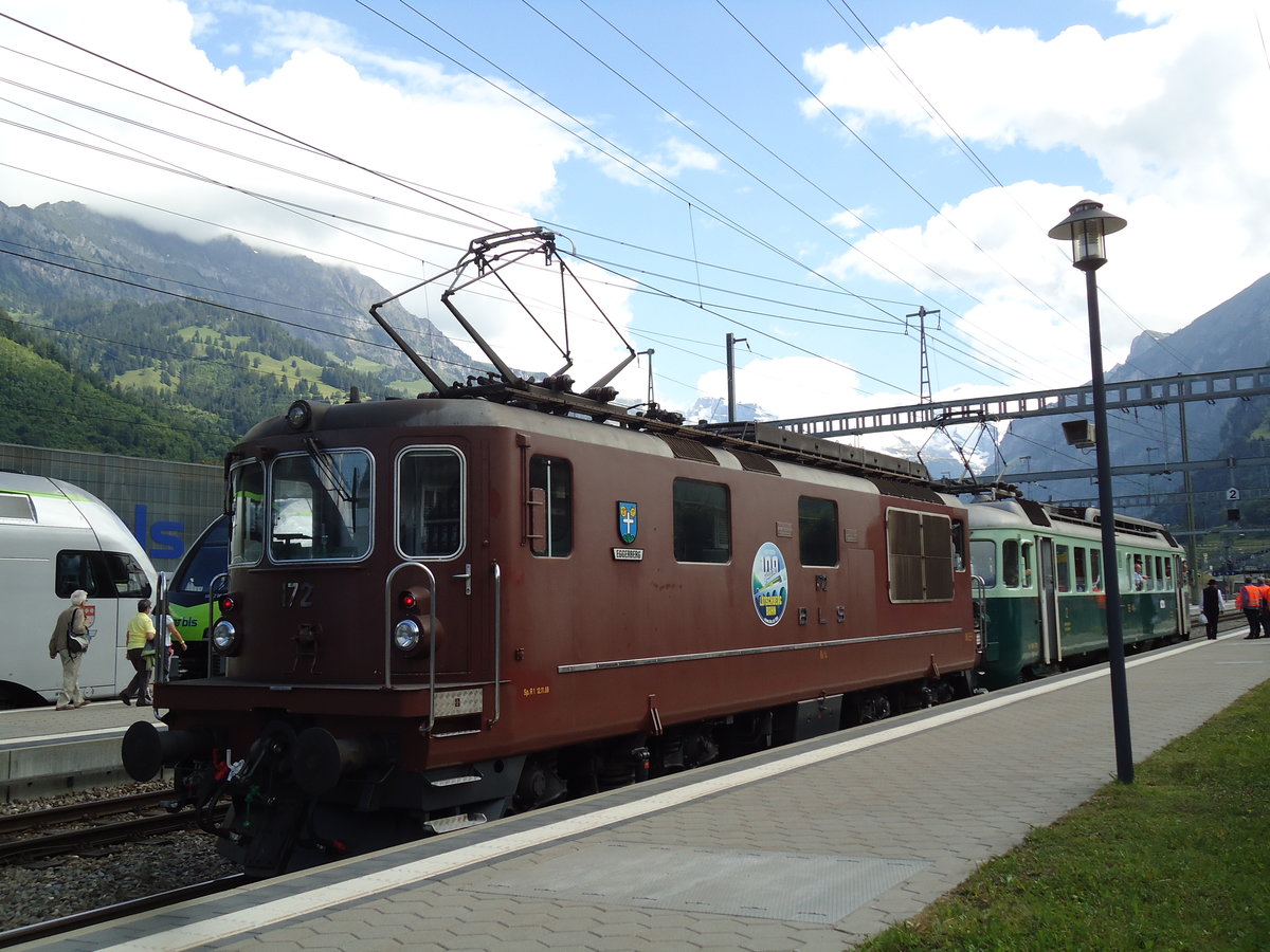 BLS-Lokomotive - Nr. 172 - am 30. Juni 2013 in Frutigen, 100 Jahre BLS