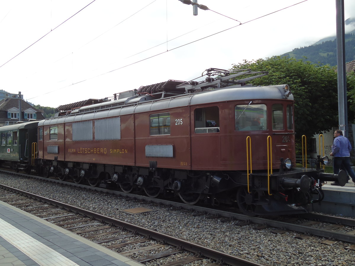 BLS-Lokomotive - Nr. 205 - am 30. Juni 2013 in Frutigen, 100 Jahre BLS