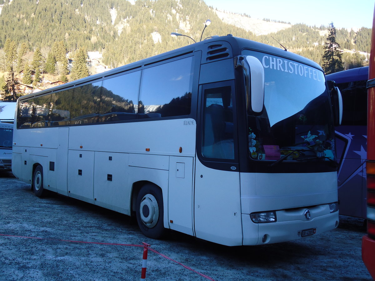 Christoffel, Riein - GR 42'889 - Irisbus am 8. Januar 2011 in Adelboden, ASB