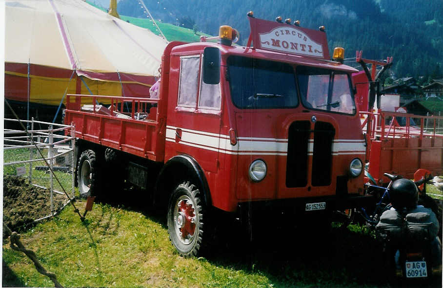 Circus Monti - AG 152'553 - Saurer am 2. August 1995 in Adelboden, Boden