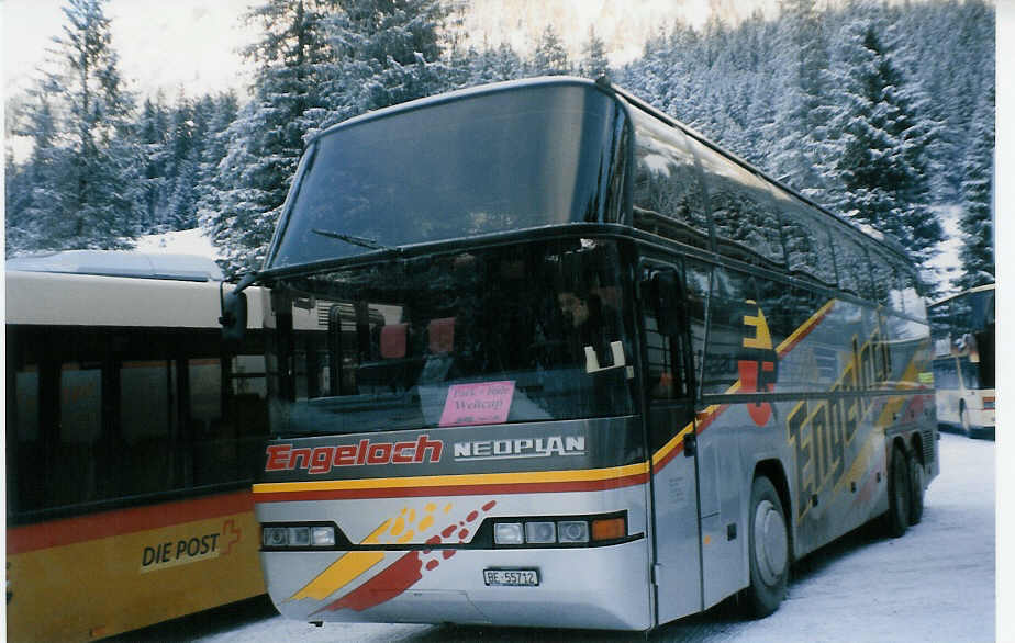 Engeloch, Riggisberg - BE 55'712 - Neoplan am 12. Januar 1999 in Adelboden, Unter dem Birg