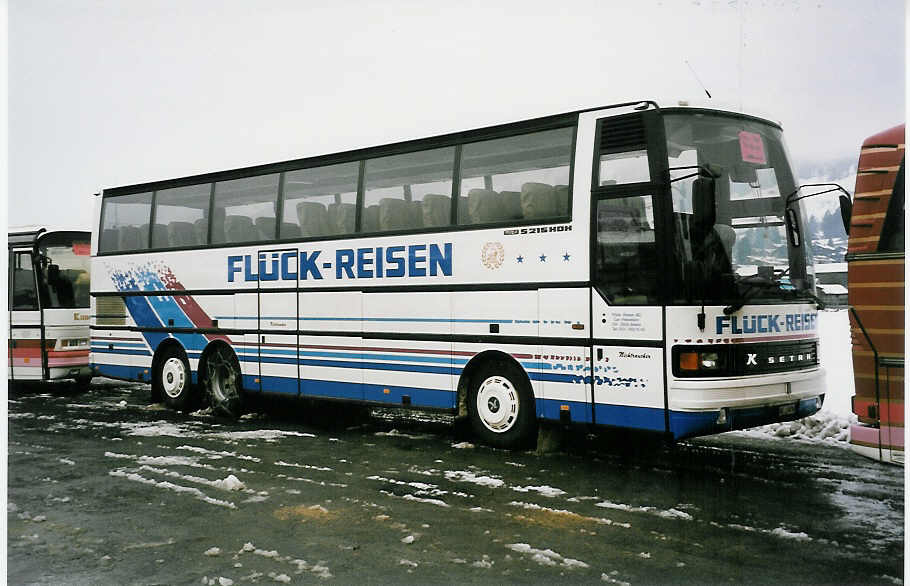 Flck, Brienz - BE 13'878 - Setra am 19. Februar 2000 in Frutigen, Flugplatz