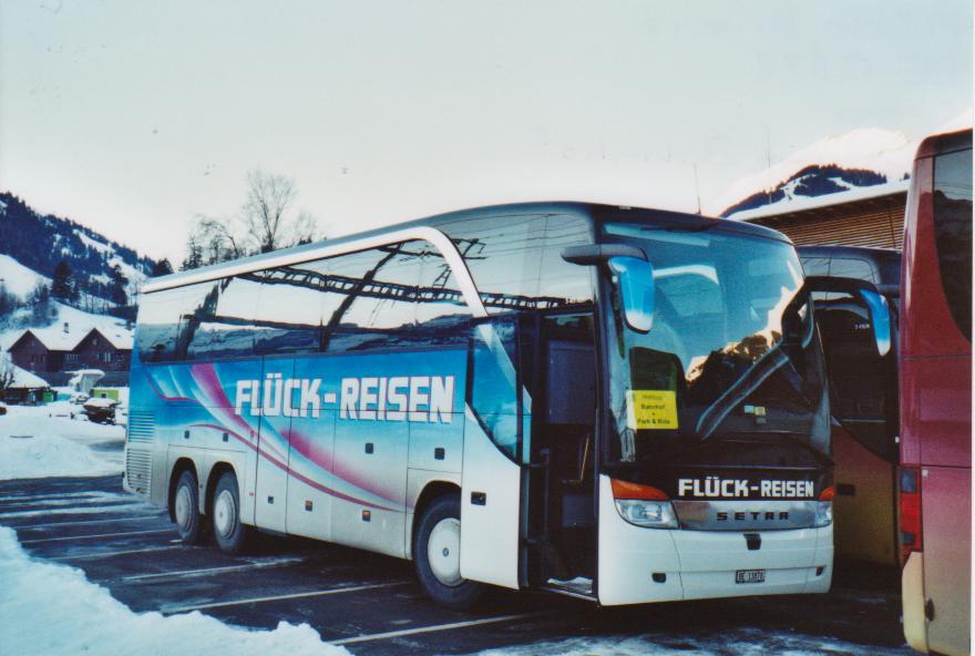 Flck, Brienz - BE 13'878 - Setra am 11. Januar 2009 beim Bahnhof Frutigen