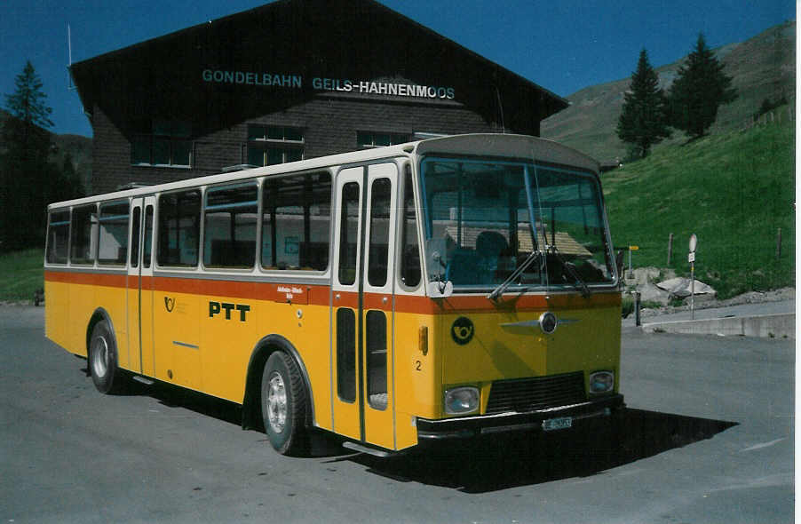Geiger, Adelboden - Nr. 2/BE 26'853 - Saurer/R&J (ex Jaggi, Kippel Nr. 5) am 2. September 1993 in Adelboden, Geils