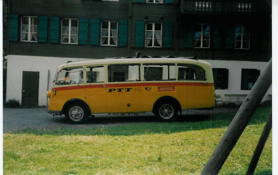 Geiger, Adelboden - Nr. 3/BE 1585 - Saurer/Gangloff am 25. August 1997 auf der Griesalp