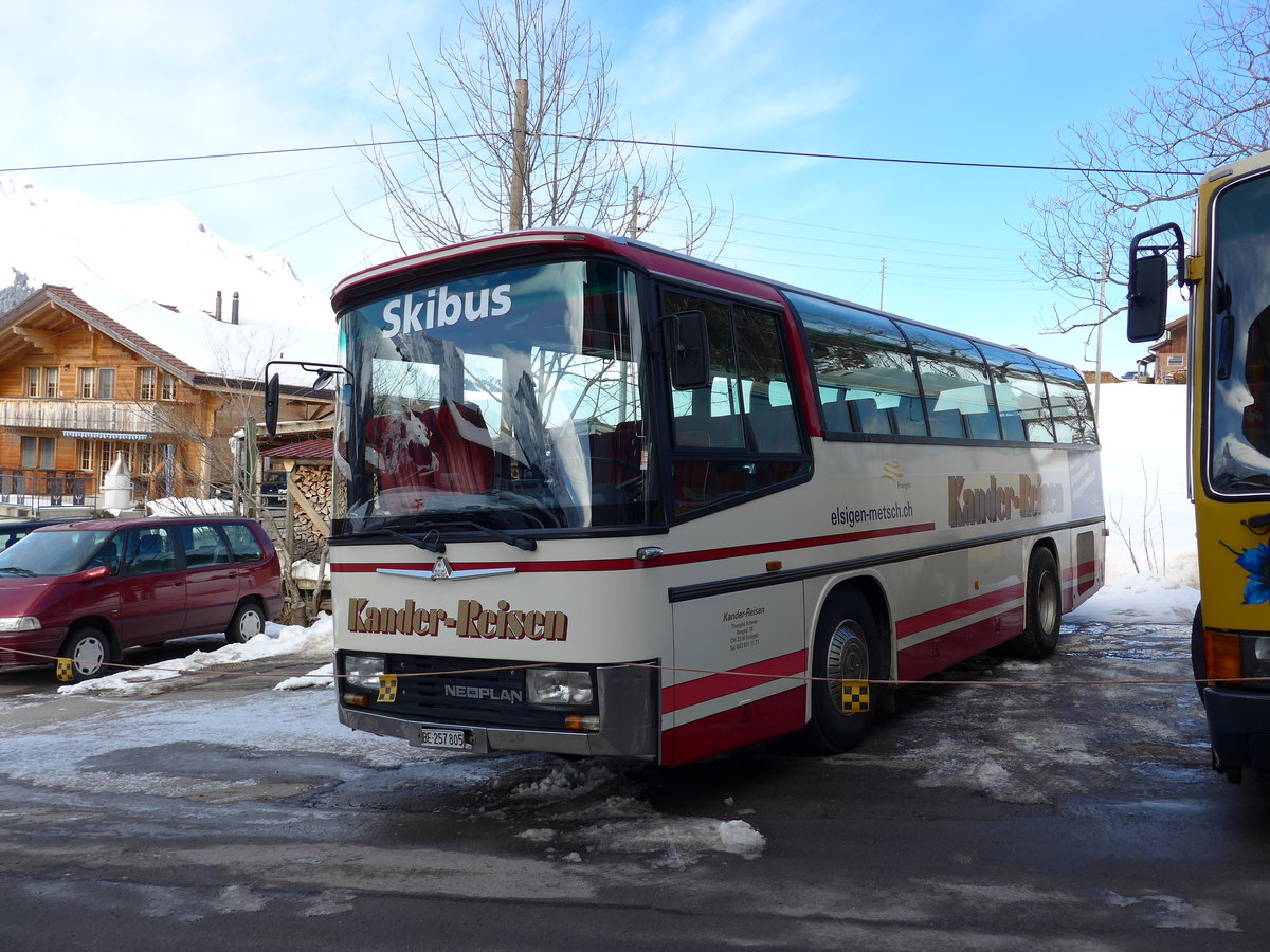 Kander-Reisen, Frutigen - Nr. 1/BE 257'805 - Neoplan am 22. Februar 2014 in Achseten, Elsigbach