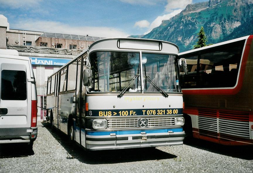 Mysterytours, Interlaken - Nr. 8 - Setra (Jg. 1981/ex AFA Adelboden Nr. 8; ex TPYG Yverdon Nr. 2) am 5. Juli 2008 in Interlaken, Sendlistasse