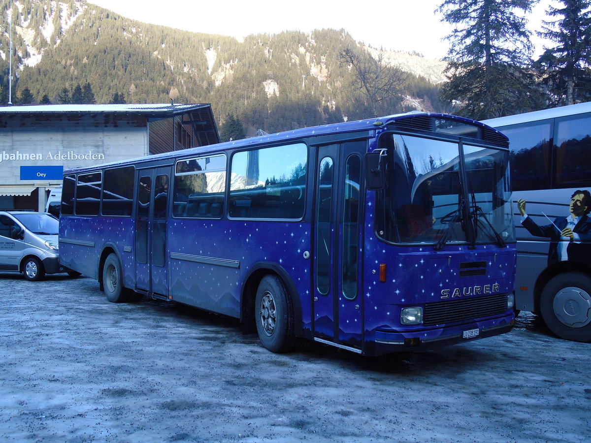 Party-Bus, Ruswil - LU 238'191 - Saurer/Hess (ex ARAG Ruswil Nr. 1) am 8. Januar 2011 in Adelboden, ASB
