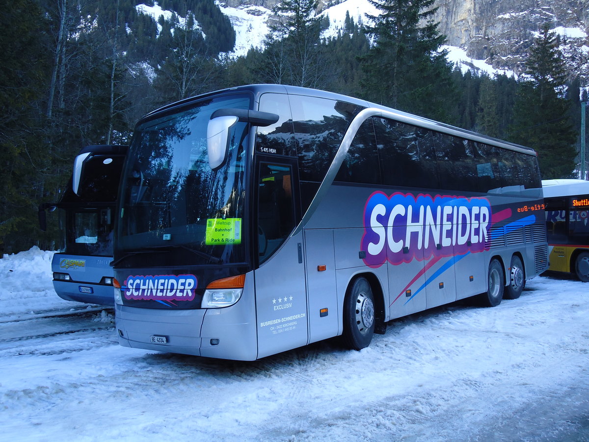 Schneider, Kirchberg - BE 4334 - Setra am 8. Januar 2011 in Adelboden, Unter dem Birg