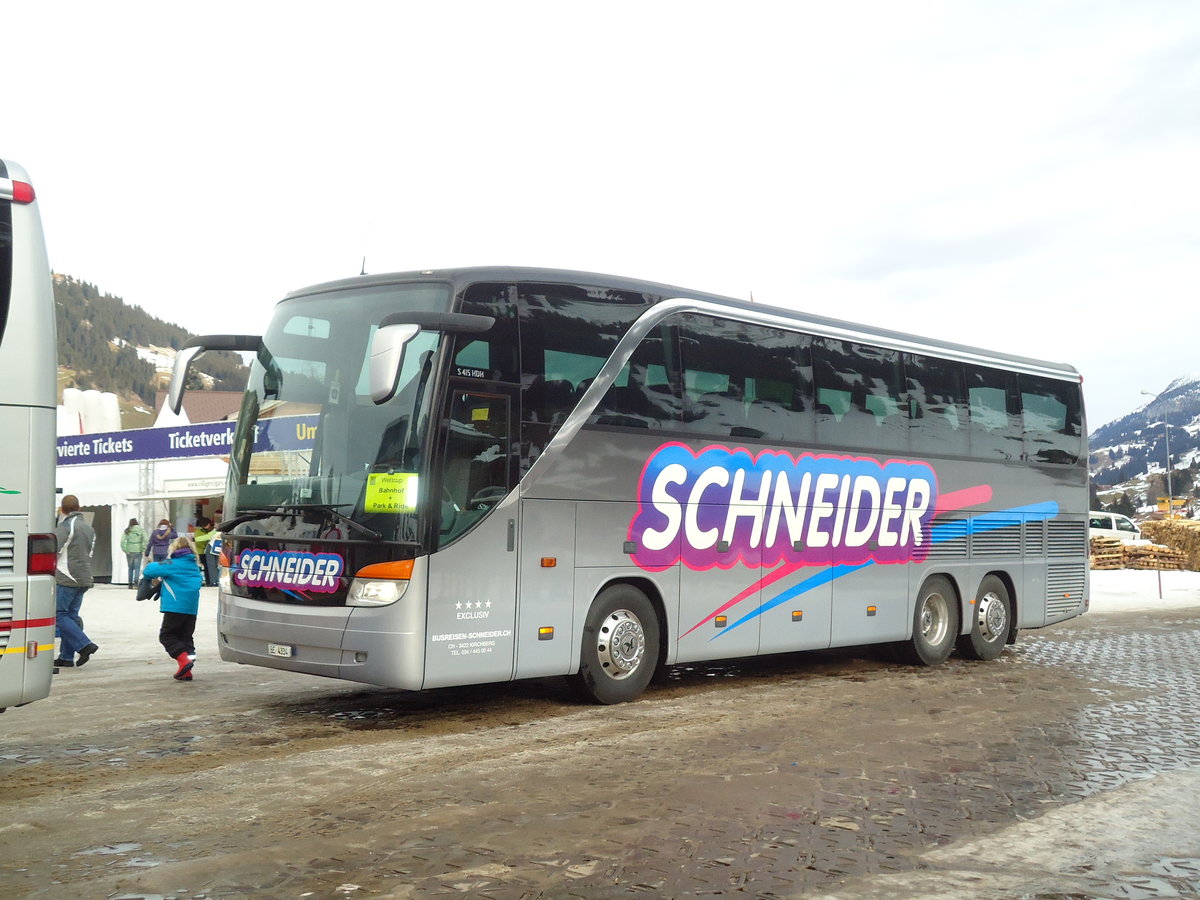 Schneider, Kirchberg - BE 4334 - Setra am 9. Januar 2011 in Adelboden, Weltcup