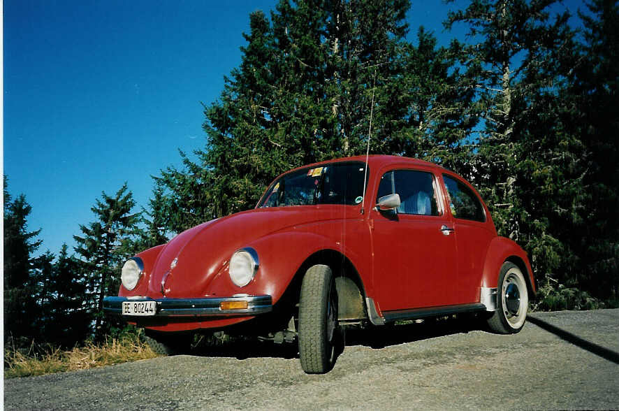 VW-Kfer im Hirzboden im Oktober 1986 bei Adelboden