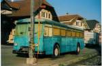 Kafi-Bus, Seftigen - FBW/R&J (Jg. 1962/ex AFA Adelboden Nr. 15; ex Morattel, Sdeilles; ex P 25'504) am 18. Oktober 1997 beim Bahnhof Seftigen
