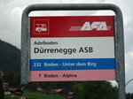 AFA-Haltestelle - Adelboden, Drrenegge ASB - am 11. Juli 2010