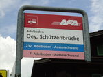AFA-Haltestelle - Adelboden, Oey, Schtzenbrcke - am 11.