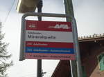 AFA-Haltestelle - Adelboden, Mineralquelle - am 11. Oktober 2010