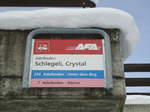 AFA-Haltestelle - Adelboden, Schlegeli, Crystal - am 28.