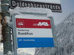 AFA-Haltestelle - Kandersteg, Ruedihus - am 26. Dezember 2010