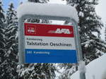 AFA-Haltestelle - Kandersteg, Talstation Oeschinen - am 26. Dezember 2010