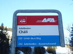 AFA-Haltestelle - Adelboden, Chli - am 8.