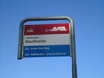 AFA-Haltestelle - Adelboden, Raufmatte - am 8. Januar 2011