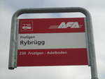 AFA-Haltestelle - Frutigen, Rybrgg - am 6. April 2012