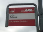 AFA-Haltestelle - Frutigen, Achere - am 6. April 2012