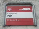 AFA-Haltestelle - Kandergrund, Post - am 6.