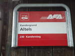 AFA-Haltestelle - Kandergrund, Altels - am 6. April 2012
