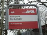 AFA-Haltestelle - Kandergrund, Riegelsee - am 6. April 2012