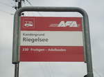 AFA-Haltestelle - Kandergrund, Riegelsee - am 6. April 2012