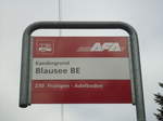 AFA-Haltestelle - Kandergrund, Blausee BE - am 6. April 2012