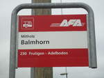 AFA-Haltestelle - Mitholz, Balmhorn - am 6.